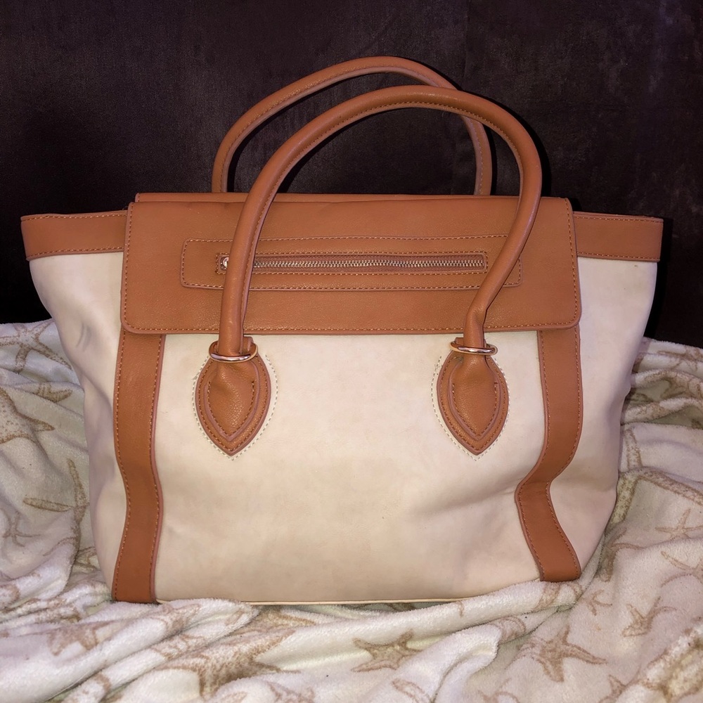 Faux Leather Earth Tone Satchel
